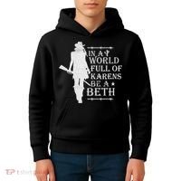 In A World Full Of Karens Be A Beth Kids Hoodie thumb 4