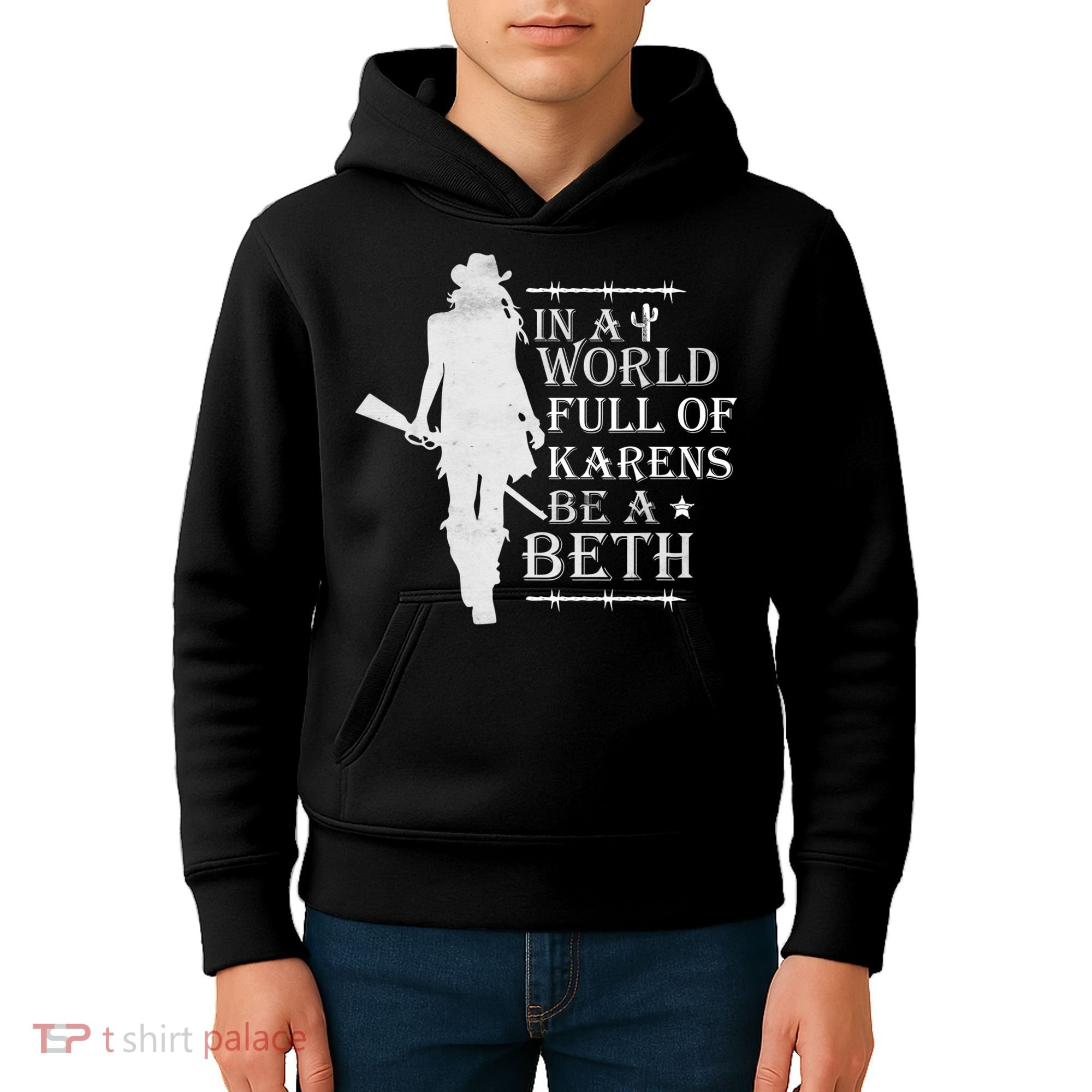 In A World Full Of Karens Be A Beth Kids Hoodie