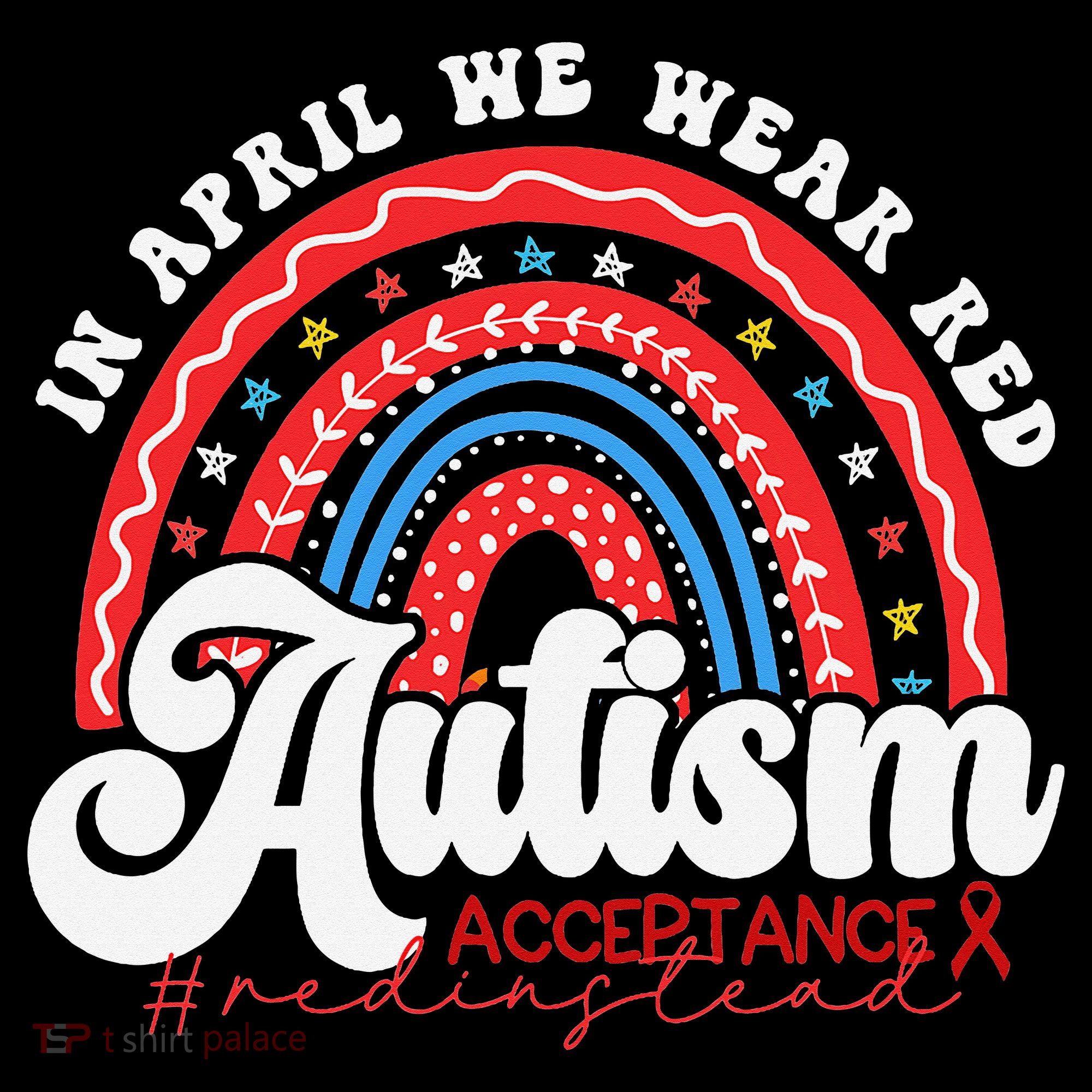 In April We Wear Red Autism Awareness Acceptance Red Coffee Mug