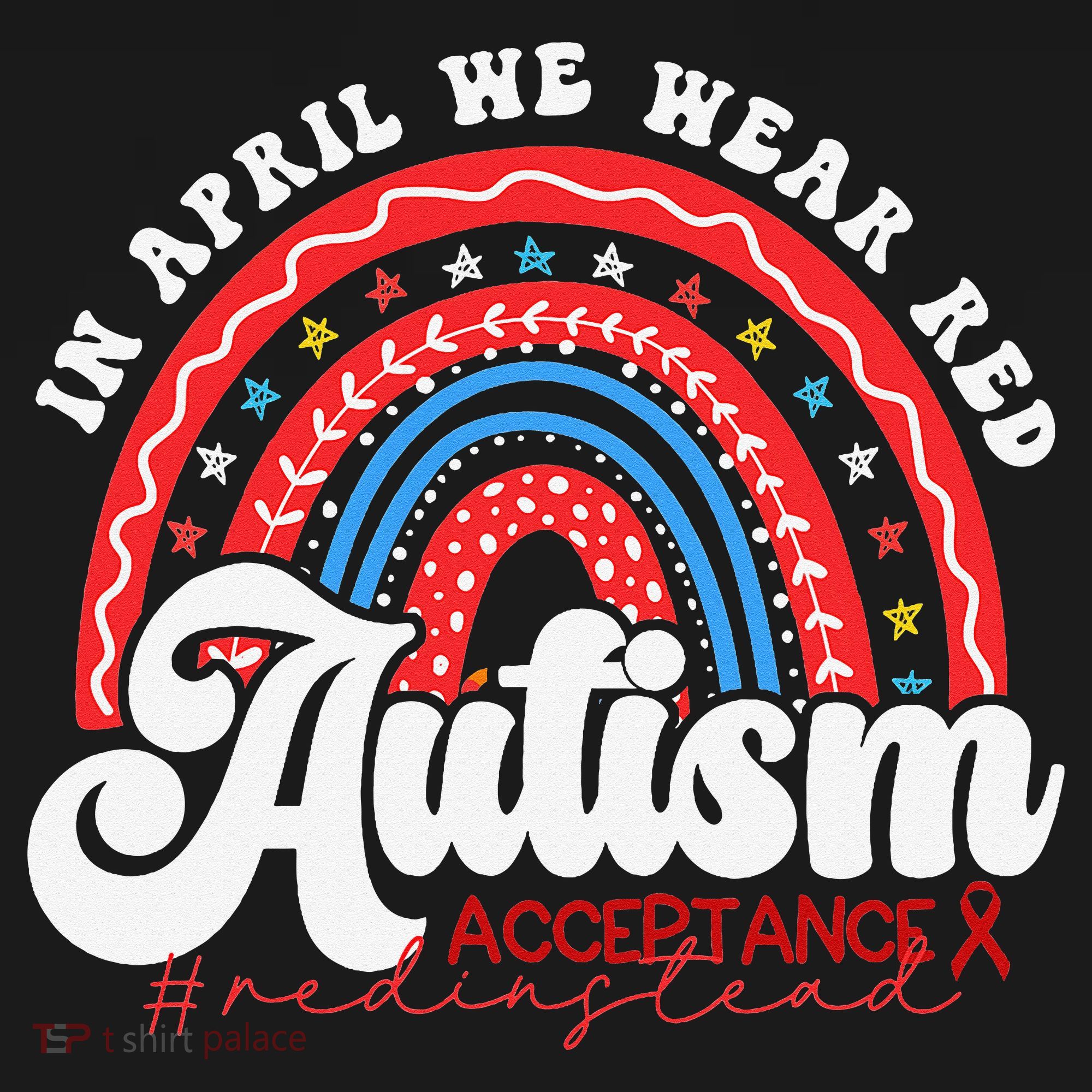 In April We Wear Red Autism Awareness Acceptance Red Women's Hoodie