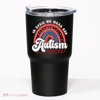 In April We Wear Red Autism Awareness Acceptance Red Tumbler thumb 0