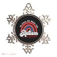 In April We Wear Red Autism Awareness Acceptance Red Ornament thumb 0