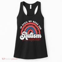 In April We Wear Red Autism Awareness Acceptance Red Women's Tank Top thumb 0