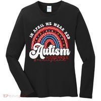 In April We Wear Red Autism Awareness Acceptance Red Women's Long Sleeve Shirt thumb 0