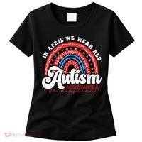 In April We Wear Red Autism Awareness Acceptance Red Women's T-Shirt thumb 0