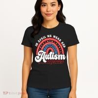 In April We Wear Red Autism Awareness Acceptance Red Women's T-Shirt thumb 4