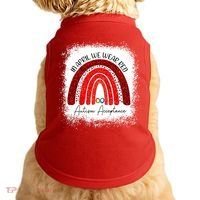 In April We Wear Red Autism Acceptance Doggie Tank thumb 0