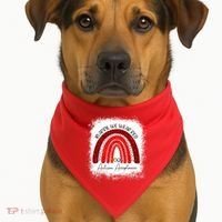 In April We Wear Red Autism Acceptance USA-Made Doggie Bandana thumb 1
