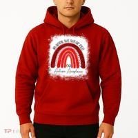 In April We Wear Red Autism Acceptance Hoodie thumb 2