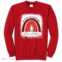 In April We Wear Red Autism Acceptance Sweatshirt thumb 0