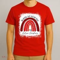 In April We Wear Red Autism Acceptance T-Shirt thumb 3