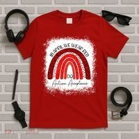 In April We Wear Red Autism Acceptance T-Shirt thumb 5