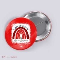 In April We Wear Red Autism Acceptance Button thumb 0