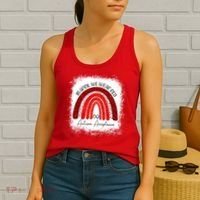 In April We Wear Red Autism Acceptance Women's Tank Top thumb 2