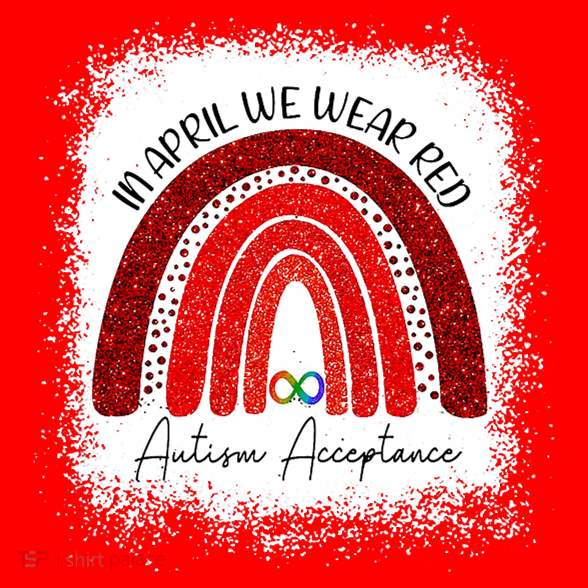 In April We Wear Red Autism Acceptance Women's Tank Top