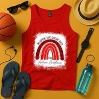 In April We Wear Red Autism Acceptance Tank Top thumb 4