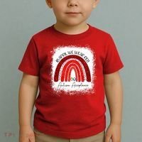 In April We Wear Red Autism Acceptance Toddler T-Shirt thumb 2