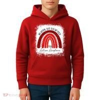 In April We Wear Red Autism Acceptance Kids Hoodie thumb 4