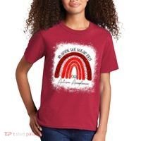 In April We Wear Red Autism Acceptance Kids T-Shirt thumb 2