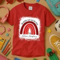 In April We Wear Red Autism Acceptance Kids T-Shirt thumb 3