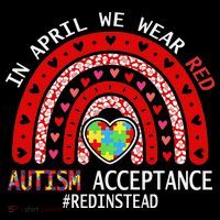 In April We Wear Red Autism Awareness Acceptance Red Coffee Mug thumb 5