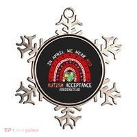 In April We Wear Red Autism Awareness Acceptance Red Ornament thumb 0