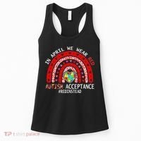 In April We Wear Red Autism Awareness Acceptance Red Women's Tank Top thumb 0