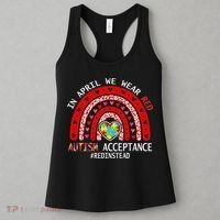 In April We Wear Red Autism Awareness Acceptance Red Women's Tank Top thumb 3
