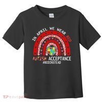 In April We Wear Red Autism Awareness Acceptance Red Toddler T-Shirt thumb 0
