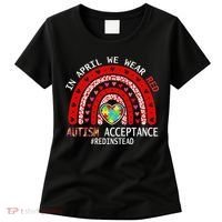 In April We Wear Red Autism Awareness Acceptance Red Women's T-Shirt thumb 0