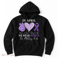 In April We Wear Purple For Military Hoodie thumb 0
