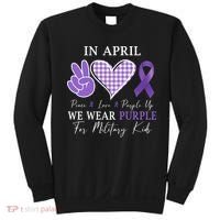 In April We Wear Purple For Military Sweatshirt thumb 0