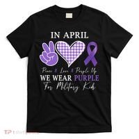 In April We Wear Purple For Military T-Shirt thumb 0