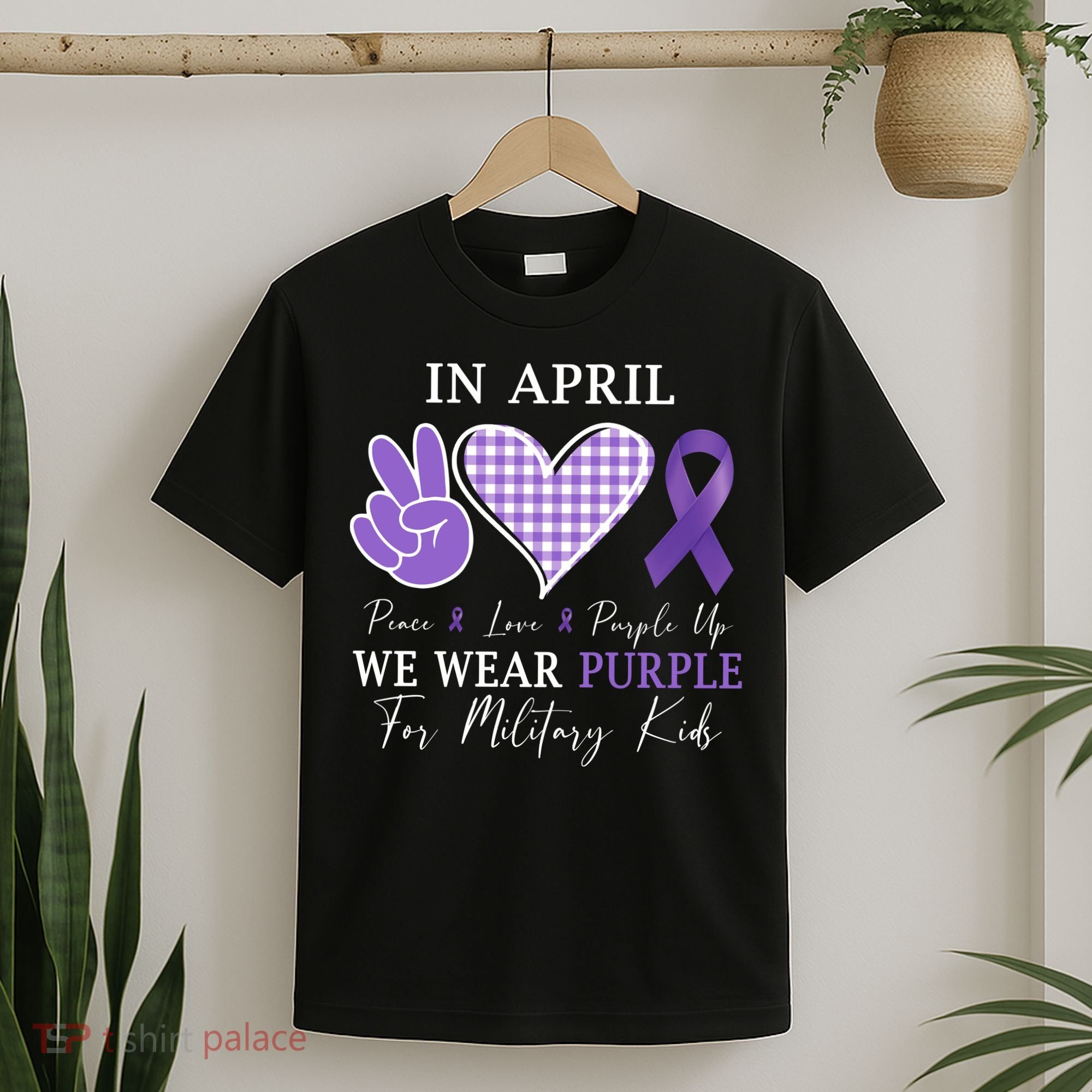 In April We Wear Purple For Military T-Shirt