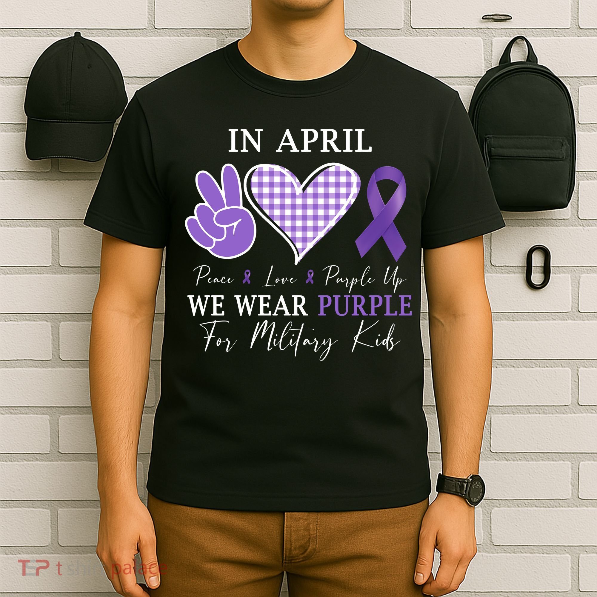 In April We Wear Purple For Military T-Shirt
