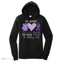 In April We Wear Purple For Military Women's Hoodie thumb 0