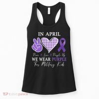 In April We Wear Purple For Military Women's Tank Top thumb 0