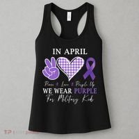 In April We Wear Purple For Military Women's Tank Top thumb 3