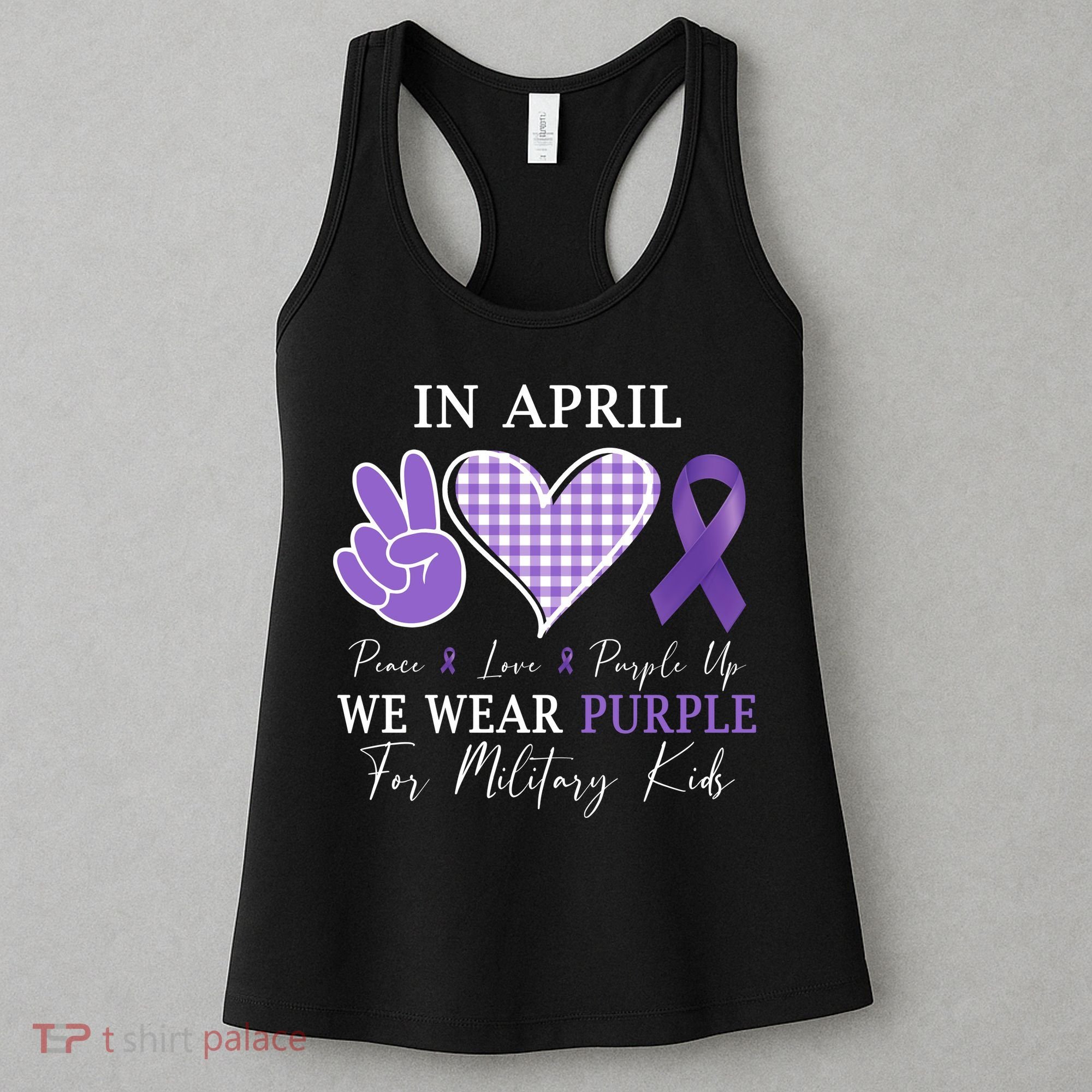In April We Wear Purple For Military Women's Tank Top