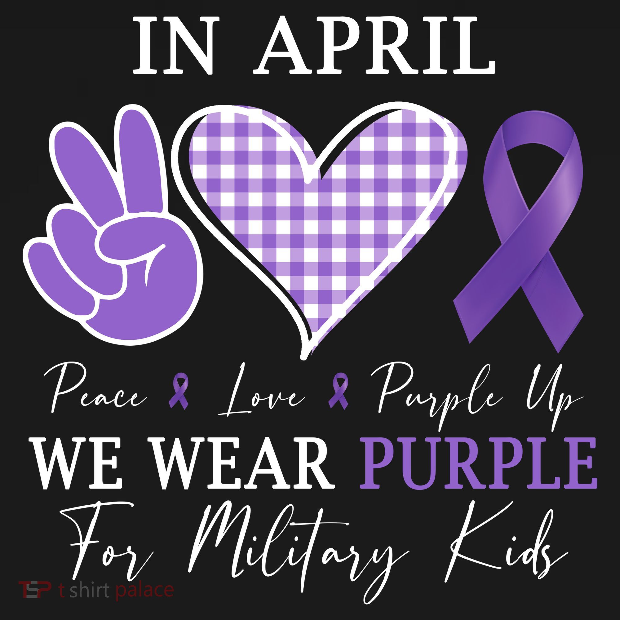 In April We Wear Purple For Military Women's Tank Top