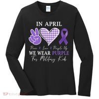In April We Wear Purple For Military Women's Long Sleeve Shirt thumb 0