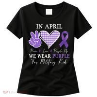 In April We Wear Purple For Military Women's T-Shirt thumb 0