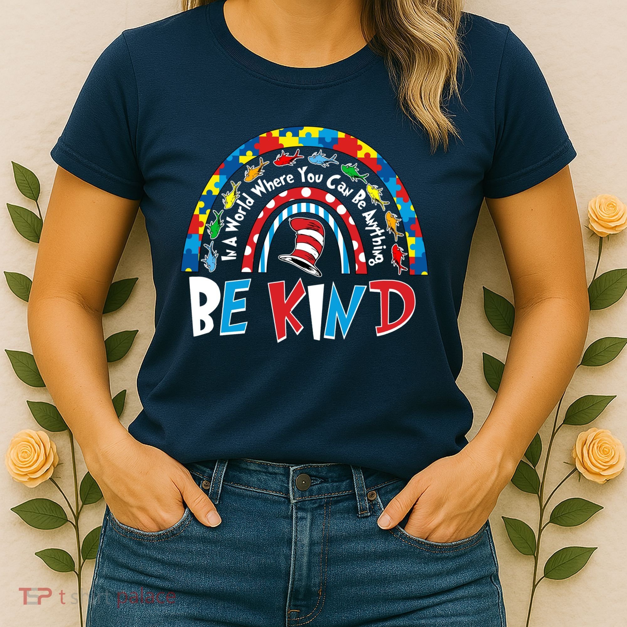 In A World Where You Can Be Anything Be Kind Book Lover Reading Fan Women's T-Shirt