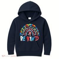 In A World Where You Can Be Anything Be Kind Book Lover Reading Fan Kids Hoodie thumb 0