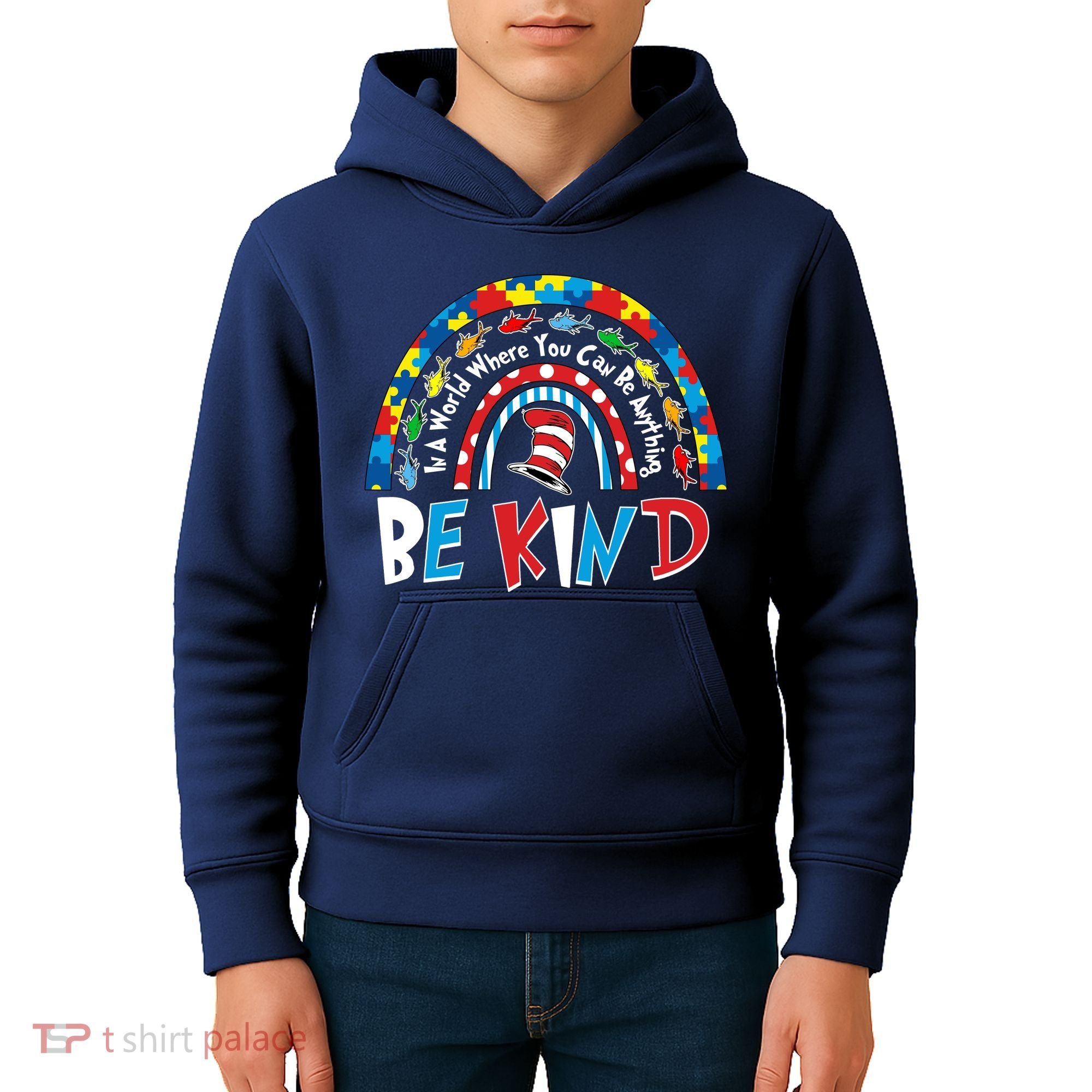 In A World Where You Can Be Anything Be Kind Book Lover Reading Fan Kids Hoodie