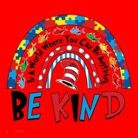 In A World Where You Can Be Anything Be Kind Book Lover Reading Fan Santa Hat thumb 1