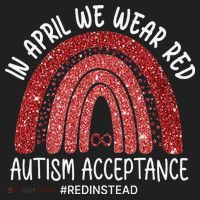 In April We Wear Red Autism Awareness Acceptance Red Golf Towel thumb 3
