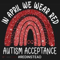In April We Wear Red Autism Awareness Acceptance Red Visor thumb 3
