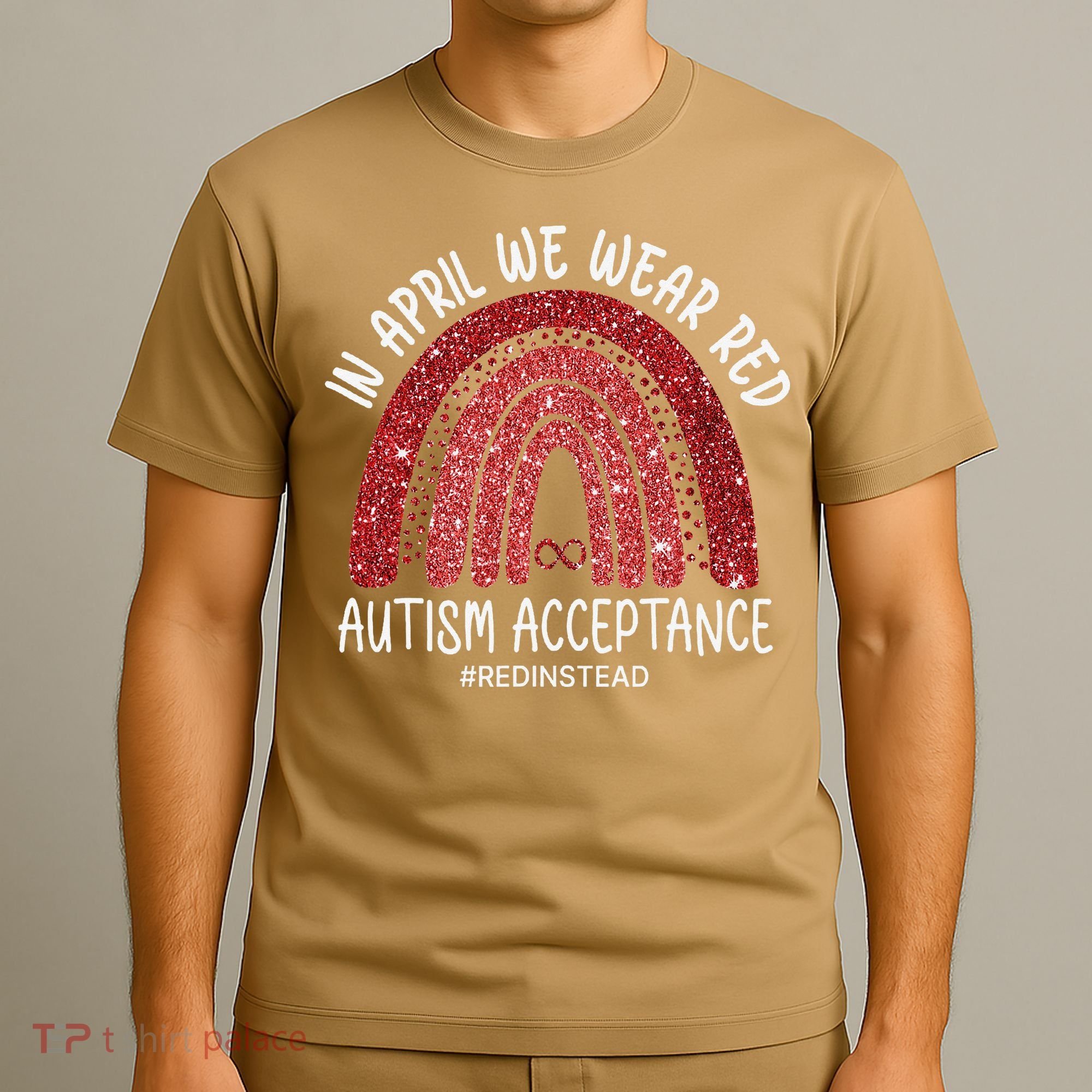 In April We Wear Red Autism Awareness Acceptance Red T-Shirt
