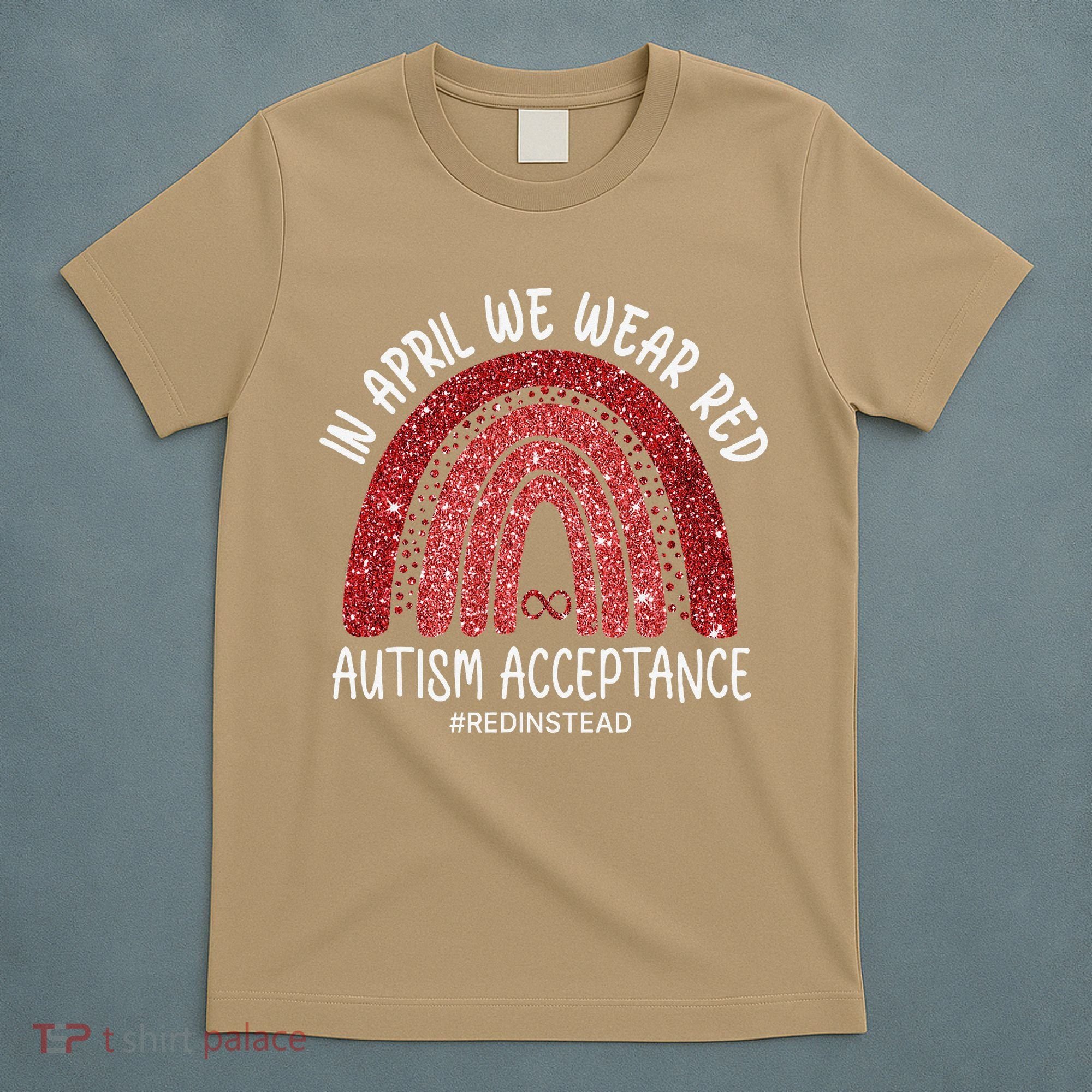 In April We Wear Red Autism Awareness Acceptance Red T-Shirt